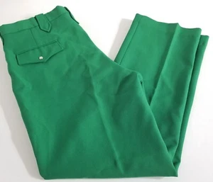 Mesquite Niver Western Wear Green Pants USA 38 Zip Hook Eye Pearl Snap Buttons - Picture 1 of 24