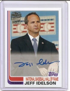 2019 Topps Archives Jeff Idelson Fan Favorites Auto Card HOF President - Picture 1 of 2