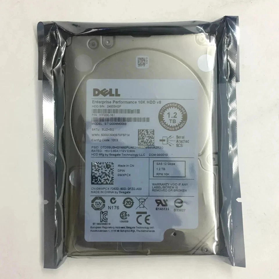 Dell WXPCX 0WXPCX POWEREDGE 1.2TB 10K 12Gbps 2.5" SAS SERVER HDD ST1200MM0088 - Image 1 of 4
