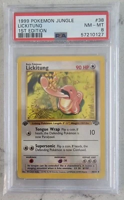 1ST EDITION 1999 Lickitung Pokémon Jungle #38 PSA 8 NM-MT - Image 1 of 2