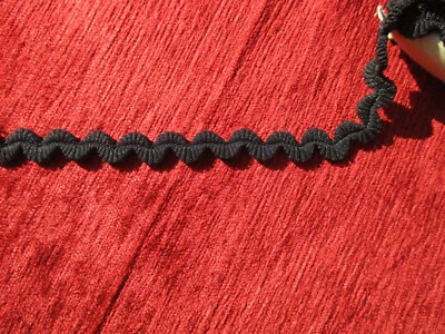 Galon noir fantaisie ancien (1930) 2 m x 1,5 cm - Photo 1/4