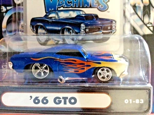 MUSCLE MACHINES 1966 PONTIAC GTO - 1/64 DIECAST 66 GTO - 01-83 - flames - - Picture 1 of 3