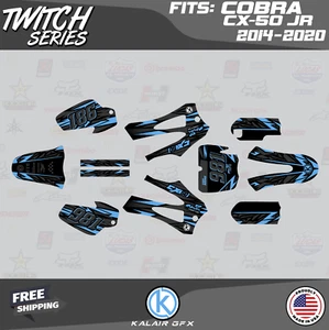 Graphics Kit for COBRA CX50 JR 2014-2021  Twitch Series - Cyan - Picture 1 of 6