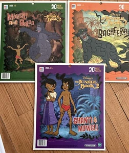 MB Disney Jungle Book 2 Bandeja Puzzle Bagheera Mowgli Baloo Shanti 2003 Juego de 3 - Imagen 1 de 4
