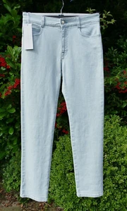 Stella McCartney Jeans Organic Cotton UK6 Light Blue BNWT Made in Italy - Picture 1 of 14