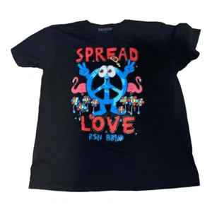 Reason XXL Spread Love RSN Brand Print Black Men T-shirt 2XL - Picture 1 of 11
