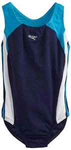Speedo 251292 Kids Girls' Solid Infinity Splice One Piece Swimsuit Size 8 - Picture 1 of 2