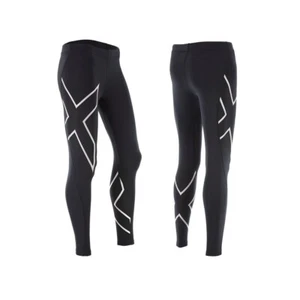 2XU Womens Compression Long Tights - Black/Silver - Picture 1 of 7