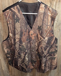 Tuxedo Suit Vest Men's Size 2XL Hunting Camouflage Camo wedding prom formal wear - Picture 1 of 3