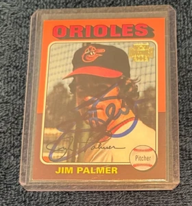 JIM PALMER AUTOGRAFO 2002 TOPPS ARCHIVES RISERVA REPLICA 1975 CARD CON CERTIFICATO DI AUTENTICITÀ - Foto 1 di 1