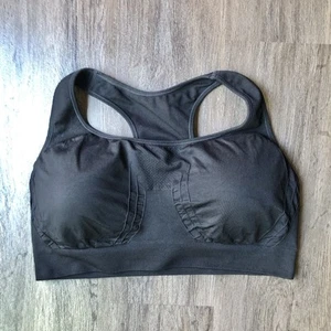 NOWSUNDAY Racerback Sports Bra Size 3XL Black Seamless Sewn In Pads Gym Workout - Picture 1 of 6