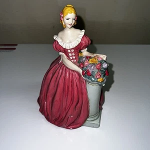 Marwal 8" Tiza Arte Figura Dama Victoriana Figura De Colección Yeso Kitschy Pintado - Imagen 1 de 5