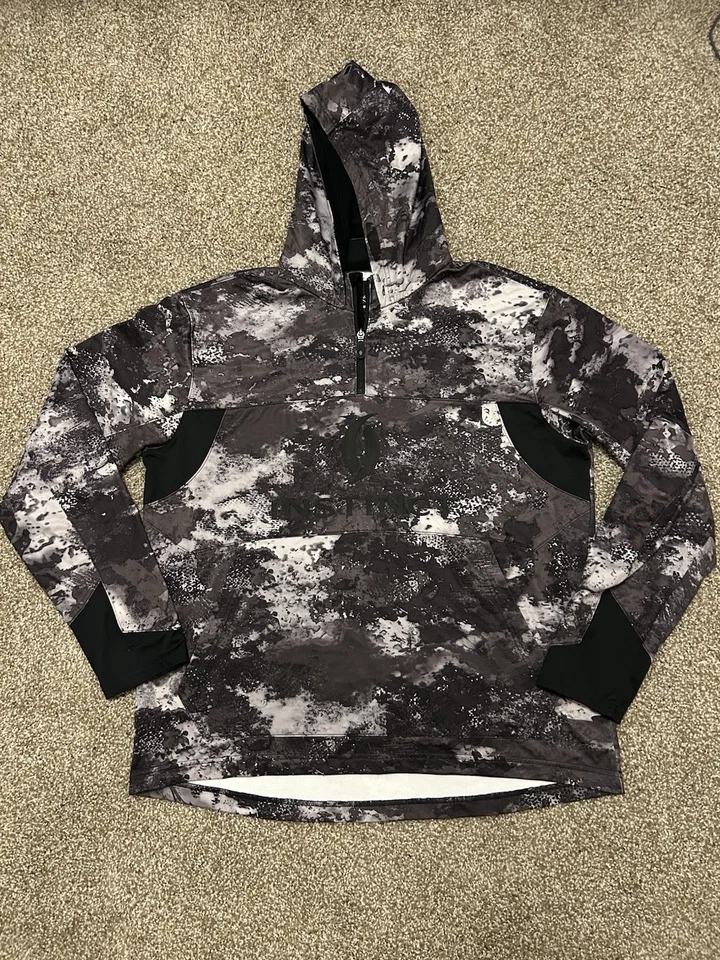 Sudadera con Capucha Cabelas Instinct Peso Medio Cuarto Cremallera con 4MOST INHIBIT Gris Camuflaje Talla XL Foto 1 de 4