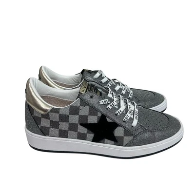 VINTAGE HAVANA Women's Gillian Shoes Size 10 Glitter Checkered Sneakers - Image 1 of 4