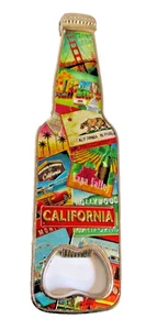 California-themed Magnetic Bottle Opener 5 in x 1.5 in (SKU# 2727) - Picture 1 of 4