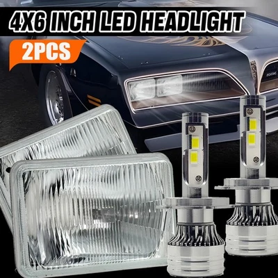 Par de faros LED alto-bajo de 4x6"" para Chevrolet Caprice Monte Carlo 1977-1986 Foto 1 de 4
