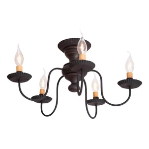 Irvin's Country Tinware Thorndale Ceiling Light in Black - Picture 1 of 3