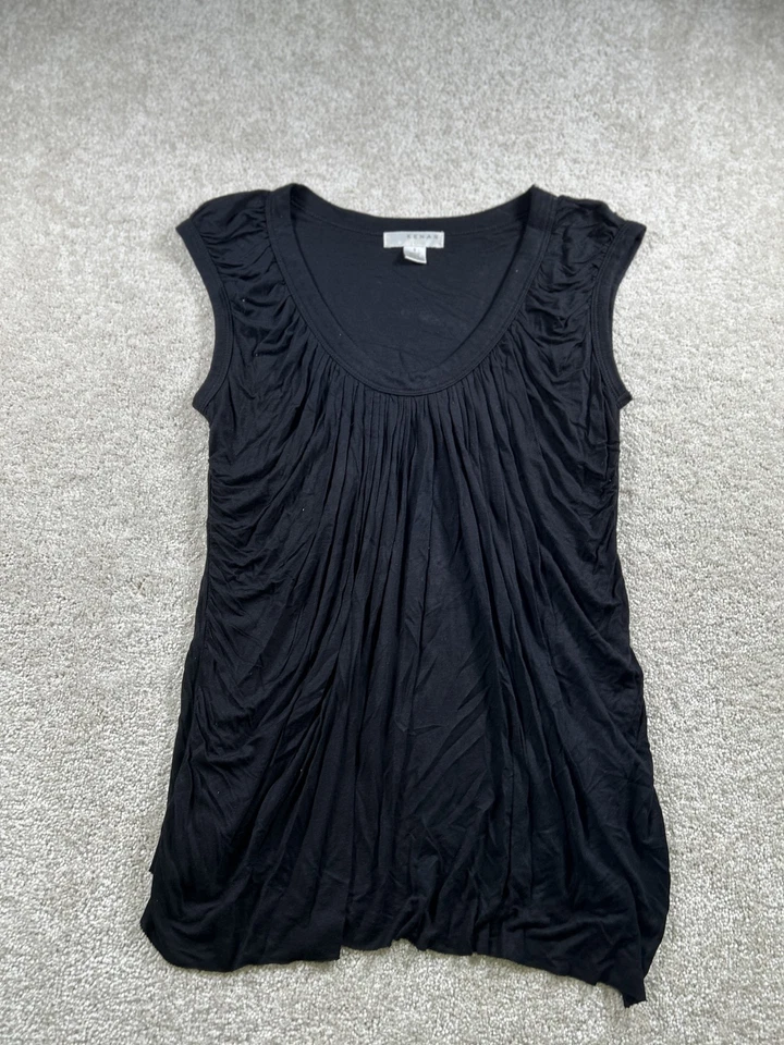 Kenar Womens S Sleeveless Pleated Tunic Top Lightweight Blouse WhimsiGoth Witchy - Image 1 of 4