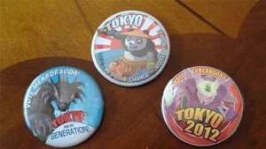 NEW KING OF TOKYO Promo IELLO Election Buttons Set of 3 - Picture 1 of 1