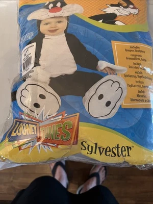 Looney Tunes Infant/Toddler Sylvester The Cat Costume - Size 6-12 Mos - NEW! - Image 1 of 4