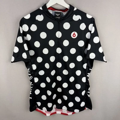 Twin Six Cycling Jersey Womens XXL Black Red White Polkadots Airies Micro Plus - Image 1 of 4