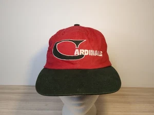 Vintage Arizona Cardinals Zauber Hut Block Schriftzug AJD schwarz rot Strapback - Bild 1 von 8