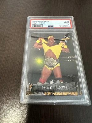 1999 Topps WCW #55 Embossed HULK HOGAN PSA 9 - Image 1 of 2