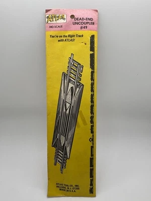 Vintage Atlas USA HO #49 Dead-End Uncoupler Brass Rails Code 100 NIP NOS - Image 1 of 4