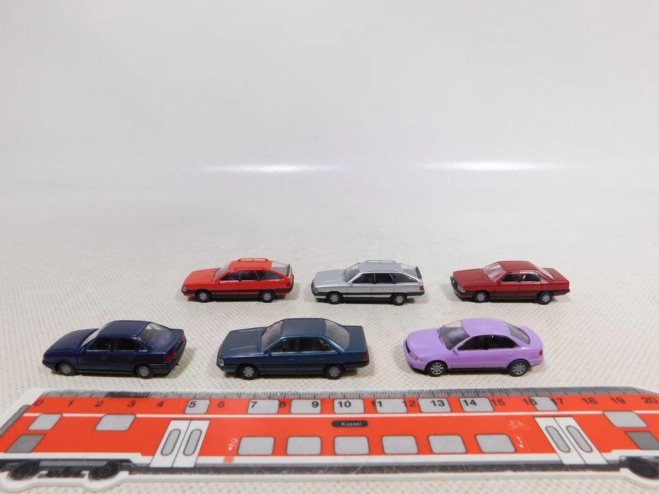 Rietze 1:87 H0 6x Modello PKW Auto Audi 200 80 A4 Molto Buono/Mint #EI139-0,5 - Immagine 1 di 4