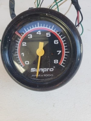 Vintage Sunpro  8K RPM Tachometer  Hot Rod - Image 1 of 4