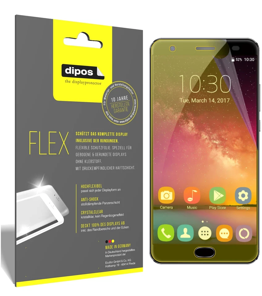 3x Protector de Pantalla para Oukitel K6000 Plus Fundas de Película Protectora 100% Flex Foto 1 de 4