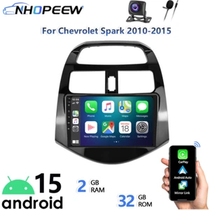 Android 15 For Chevrolet Spark 2010-2015 Car Radio Stereo GPS Player+Cam - Picture 1 of 13