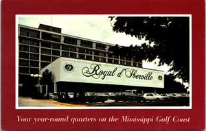 Postkarte MS Ansicht Royal D'Iberville Hotel Biloxi ganzjährig Viertel alte Autos C8 - Bild 1 von 2