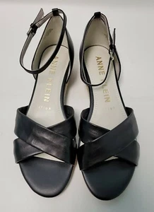 Anne Klein Nanetta Espadrille Wedge Sandal, Women's Size 7.5M, Black, New in box - Picture 1 of 10