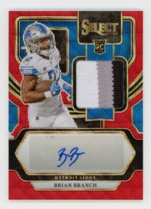 2023 Select Brian Branch #RSM-BBR Red Wave Patch Auto - Picture 1 of 2
