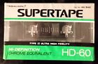 Realistic Supertape HD-60 Chrome Equivalent Blank Cassette Made In USA NEW