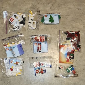 9 Retired Christmas Holiday Lego's Snowman,Angel, Tree,Reindeer, Elf, Santa - Picture 1 of 10