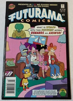 FUTURAMA #5 - cover detached top staple, strong creasing top left - Image 1 of 2