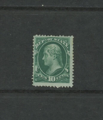 USA Scott # O62 F-VF OG Nibbled Perf BOB Revenue Stamp Dept of State Cat $250 - Image 1 of 2