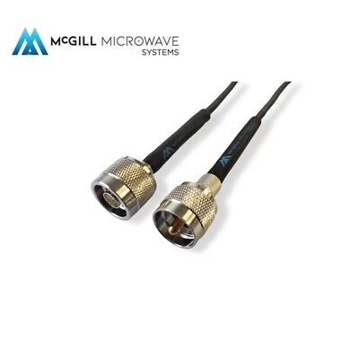 N Male to UHF male PL259 Cable Low Loss Coaxial RG55 low loss Military Spec - Image 1 of 3