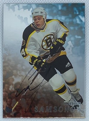 1998-99 Be A Player Autographs #10 Sergei Samsonov Boston Bruins - Image 1 of 2