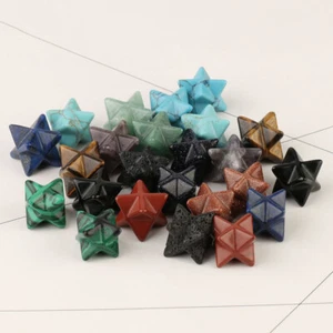 Natural Quartz Crystal Merkaba Geometry Star Healing Reiki Sacred Chakra Stone - Picture 1 of 29