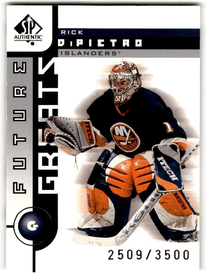 Rick DiPietro 2001-02 SP Authentic Future Greats /3500 #128 New York Islanders - Image 1 of 2