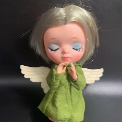 Muñeca de ojos grandes Kamar Japón PRE BLYTHE años 60 ángel adorno de Navidad Theresa Leer Foto 1 de 4