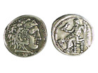 Aleksander Wielki Tetradrachm Reprodukcja moneta Memfis mennica Egipt Zeus Herakles