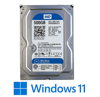 Seagate Internal HDD SATA 3.5" 500GB Hard Drive with Windows 11 Pro Installed>