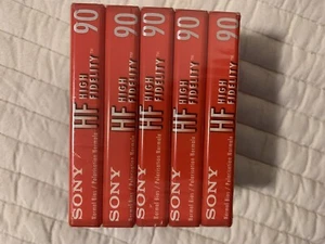 Sony HF Normal Bias 5 Pack 90 Minutes Audio Cassette Tape High Fidelity C-90 HFL - Picture 1 of 2