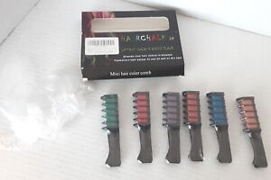 Temporary Hair Chalk Instant Color In Minutes Hairchalk 6 Color Combs Washes Out