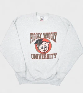 Vintage Piggly Wiggly Sweatshirt Size L Crewneck University Made in USA Heavy - Picture 1 of 7