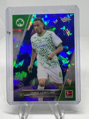 2021-22 Topps Chrome Bundesliga Sapphire Jamie Leweling Base RC Rookie #44 - Image 1 of 2